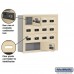 Salsbury Cell Phone Storage Locker - 4 Door High Unit (5 Inch Deep Compartments) - 12 A Doors and 2 B Doors - Sandstone - Recessed Mounted - Resettable Combination Locks  19045-14SRC